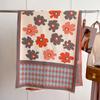 Korean Style Winter Cashmere Shawl Lightweight Floral Print Scarf Fashion Plaid Knitted Scarf  Lady