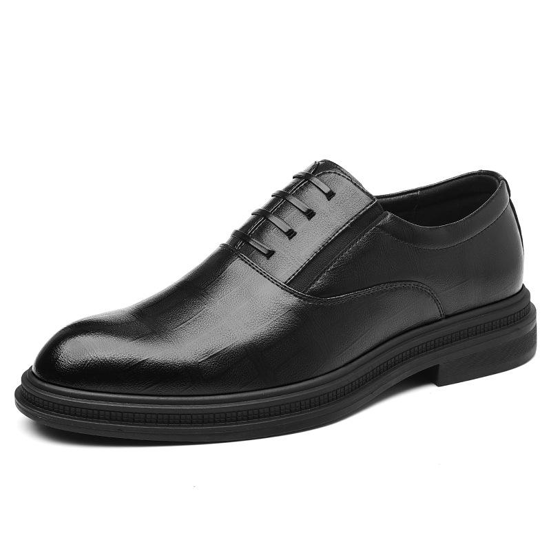 

Men s Dress Shoes Lace-up Casual Business Leather Shoes for Men Black Brown Pointed Toe Formal Wedding Shoes De Hombre 48