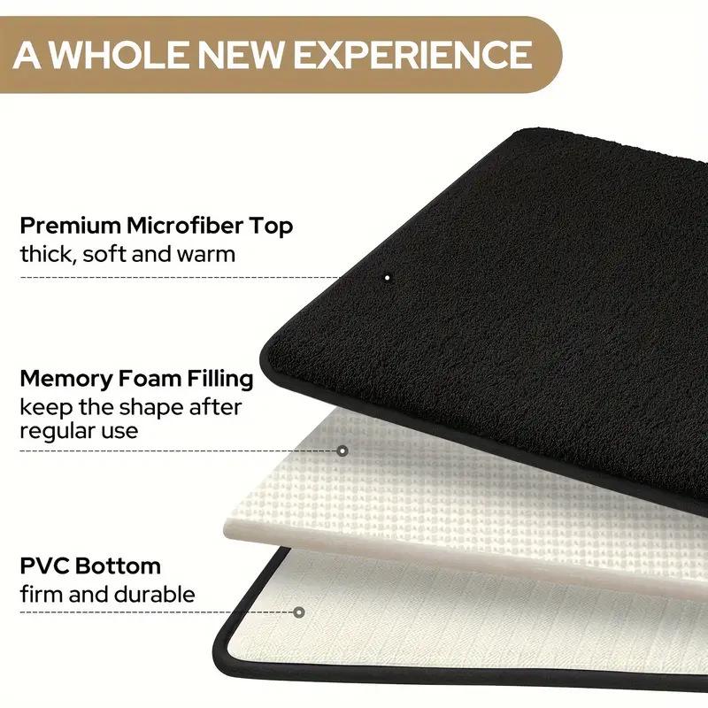Anti-slip Water-absorbent Bathroom and Entrance Mat - Quick Dry, Solid Color