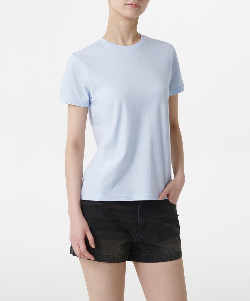 MUSINSA STANDARD WOMAN Women'S Modal Blend Basic Crew Neck T-Shirt [Pastel Blue]