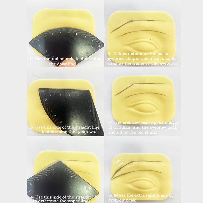 Snabb Ritning Ögonbryn Design Linjal Microblading Kartläggning Verktyg Formning Permanent Makeup Ritning Guide Linjal Tatueringstillbehör Återanvändbar