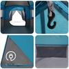 Family Tent for 20 Persons Blue and Gray 745 x 700 x 217 cm