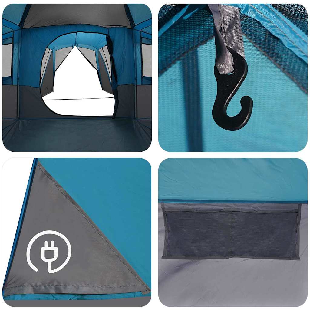 Family Tent for 20 Persons Blue and Gray 745 x 700 x 217 cm