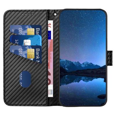 YX0070 For Honor X8b 4G Case Wholesale Carbon Fiber Texture PU Leather Wallet Phone Case