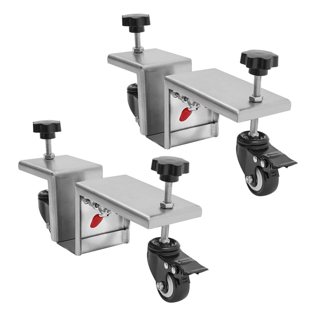 2 Pcs Heavy Duty Door Installation Tool, 500lbs Capacity Adjustable Jack Stand with Wheels for Bifold Barn Fire Rated Doors