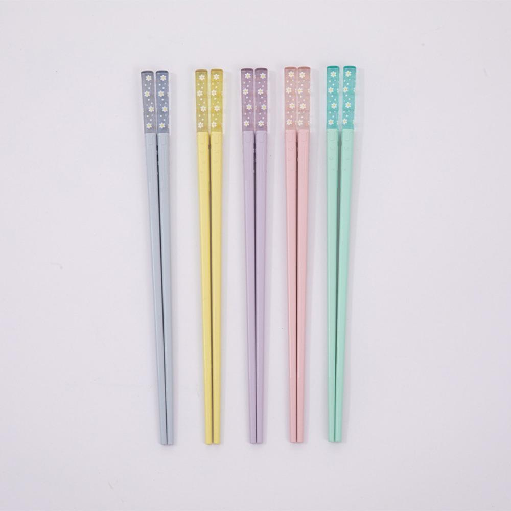 5 Pairs Multicolor Amber Sakura Chopsticks Non-Slip Japanese Chopsticks Portable Sushi Sticks  Ramen