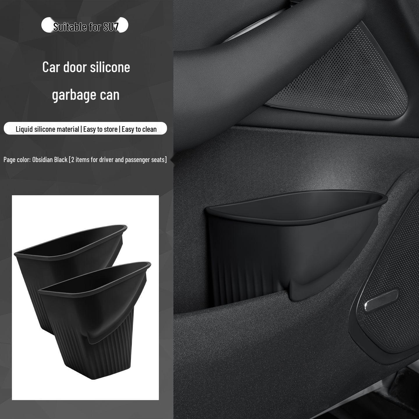 

Xiaomi SU7 Car Trash Can & Umbrella Holder: Multi-Functional Silicone Storage Box SU7 - Trash/Storage Bin