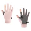 Summer Ice Silk Cycling Gloves 2 Fingerless Sport Gloves for Men Women Cycling Workout Gym Training