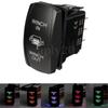 Universal Waterproof IP66 Momentary Rocker Switch Winch In/Out DPDT 7Pin with LED Light