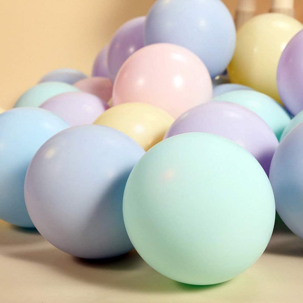 100 PCS Pastel Latex Balloons 12 Inches Macaron Candy Rainbow Assorted Color Latex Balloons Birthday Christmas Party Decorations