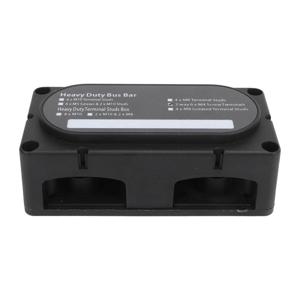 M4 Bus Bar Power Distribution Box 6 Way 300A 12 to 48V Rust Proof for Car Trucks RVs Marine Boats