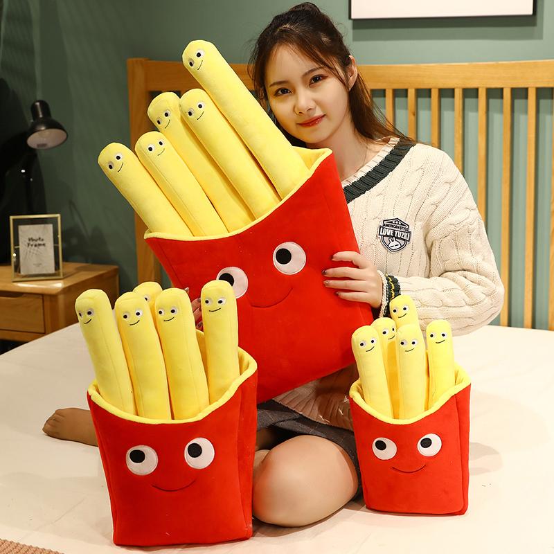 Cute Cartoon Plush Hamburger Ice Cream French Fries Toy Stuffed Food Popcorn Cake Pizza Pillow Cushion Kids Toys Birthday Gift
