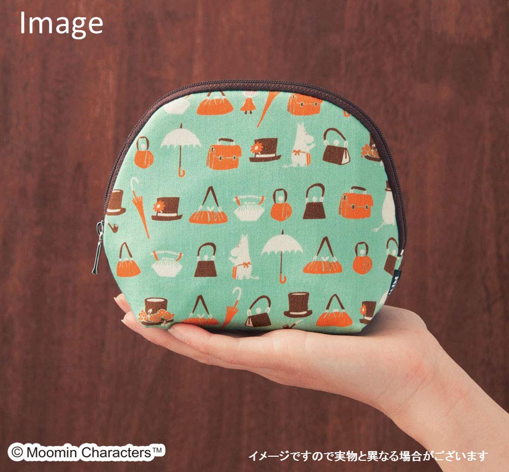Miyamoto Moomin Shell Pouch Bag, Made in Japan, Blue, 14.5 x 11.5 x 6cm
