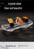 Sushi & Dessert Glass Plate - Rectangular INS Style for Home and Hotel Use