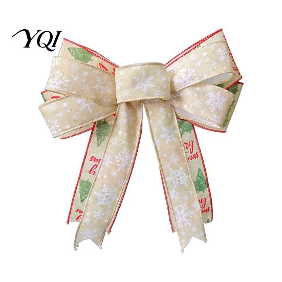 Festive Home Decor Accessories Christmas Bows for Wreath, Merry Craft Bow Ornaments, Winter Tree Holiday Hanging Ornaments Decoration Tree,