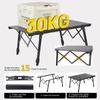 Portable Camping Table Folding Picnic Table Aluminum Folding Camping Table Adjustable Liftable Legs with Bag Outdoor