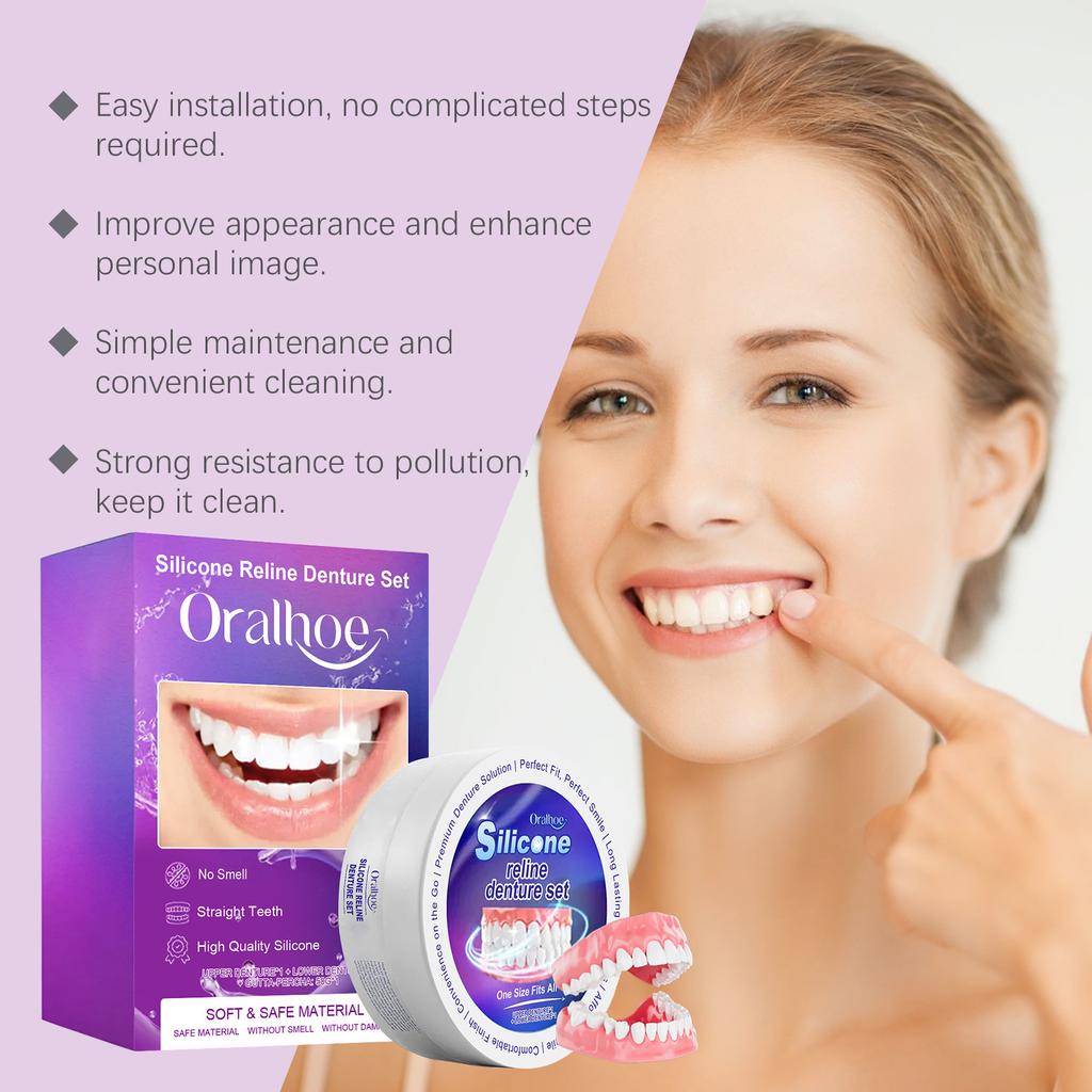 ORALHOE Denture Modification Kit, aesthetically modified teeth, natural smile, comfortable and cosmetic dentures
