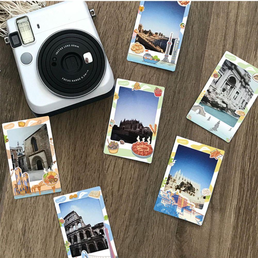 10Pcs/Set City Landmark Photo Paper Decoration for Polaroid/Fujifilm Instant Camera