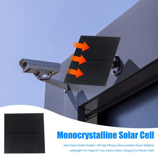 1.3W 5.5V Solarpanel 98X98MM Tragbar Leicht Hohe Effizienz Elektronische Geräte 3.7-5V Batterie Spielzeug Solarladegerät Board
