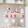 Christmas wooden letter decorations, Santa Claus snowman reindeer snowflake bell pendants, holiday door and window decorations