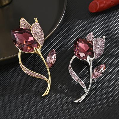 Kıdemli Broş Çiçek Yaprak Broş Pins Kadınlar için Takım Elbise Kolye Moda Broş Takı