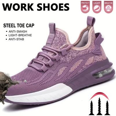 Damen Sicherheitsschuhe Für Arbeit Sicherheitsstiefel Atmungsaktiv Stahlkappe Durchstichfest Sport Arbeit Sneaker Bau Sicherheitsschuhe
