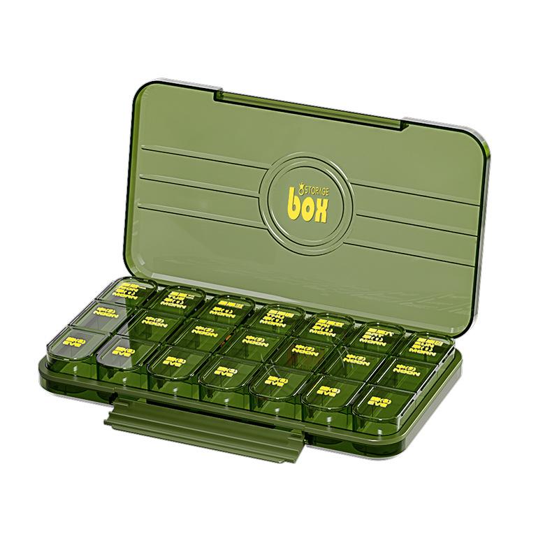 Portable Weekly Pill Organizer - 3 Daily Slots, Large Capacity, 7-Day Medication Reminder Box
