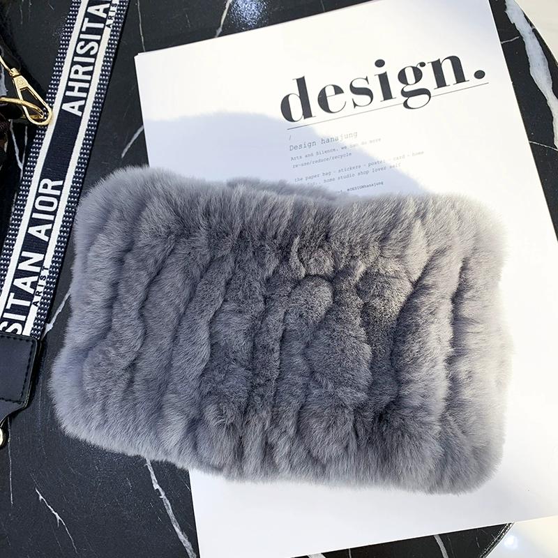 Rex Rabbit Hair Neck Cover Women's Winter Elastic Mesh Scarf Headband Versatile Real Fur Plush Headgear Children's Scarf