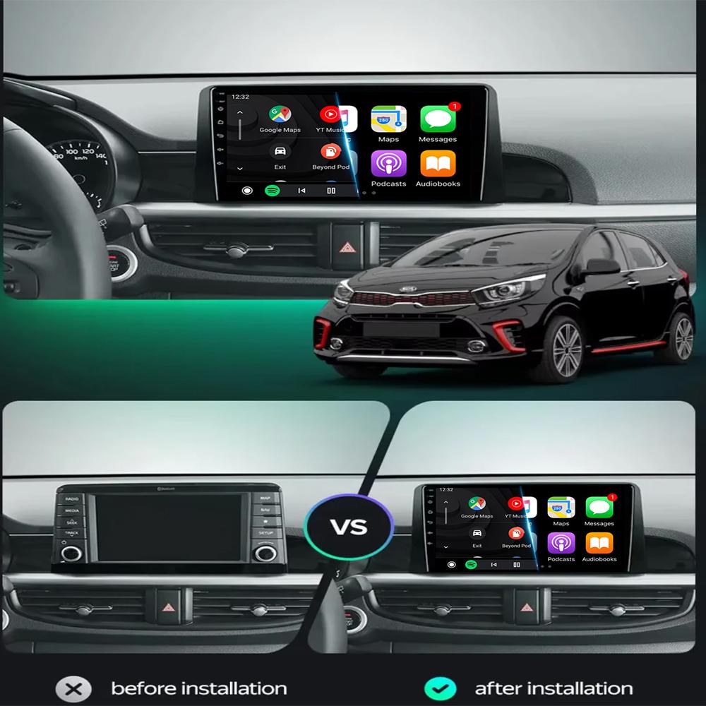 Android 14 For KIA PICANTO Morning K 2016 -2019 Car Radio Autoradio Multimedia Player Navigation Stereo Wireless Carplay WIFI+4G
