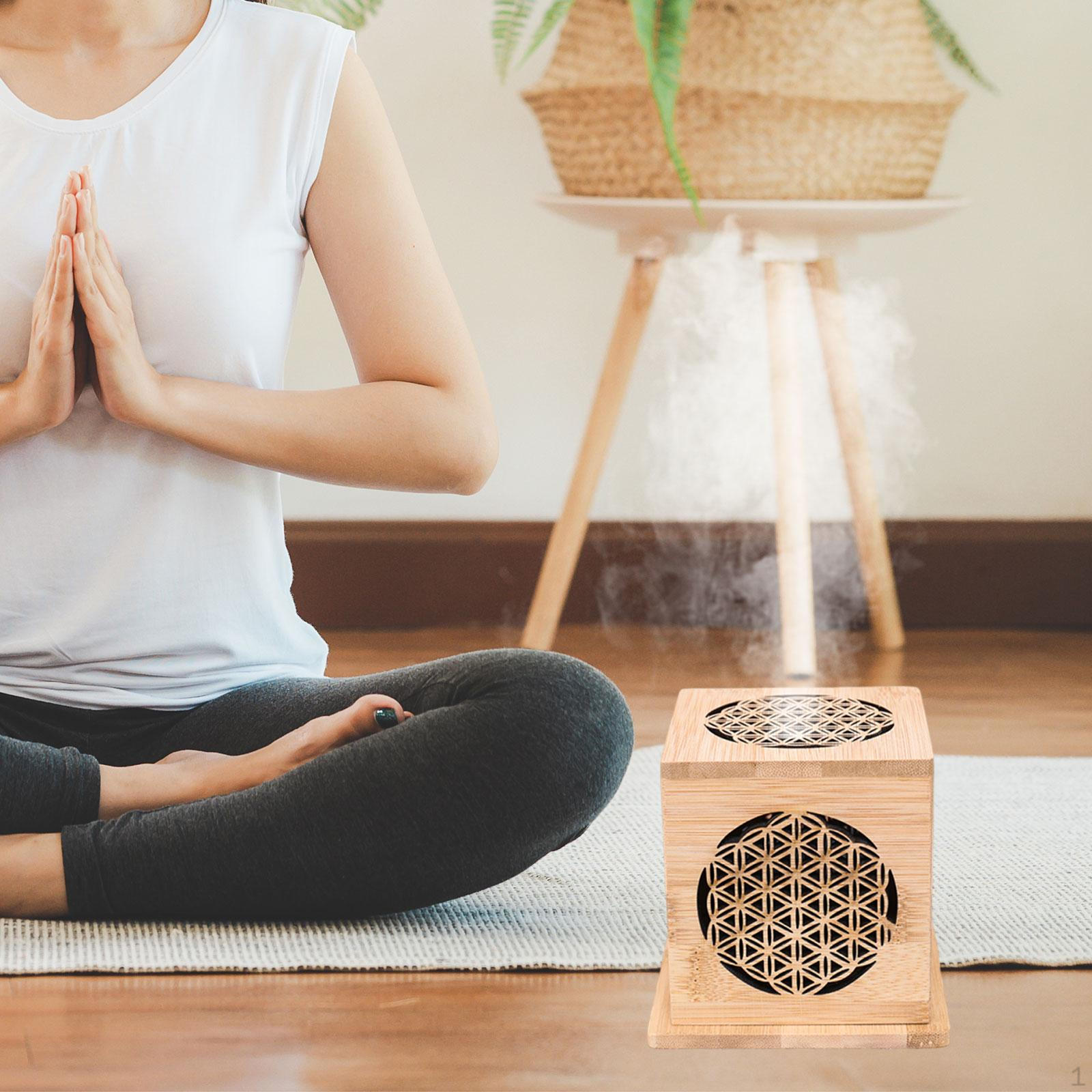 

Burner Box Holder Gifts Collection Handcarved Ornament Hollow for Hotel Tabletop Centerpiece Style C