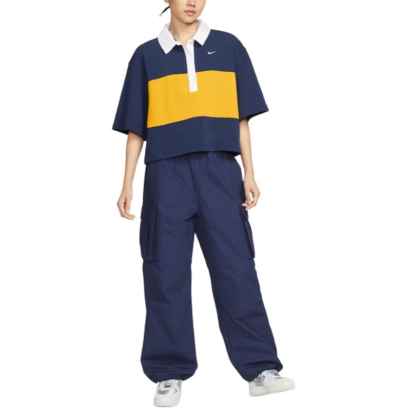 Nike Sportswear Polo Soft Fashion Versatile Short Sleeve T-Shirt Women Tops IB2154410