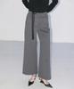 Enor Bizo Detail Flare Pants - Gray