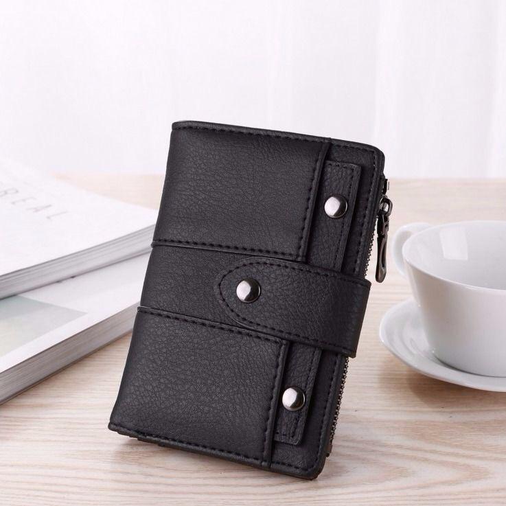 Women's Short Coin Purse: Japanese & Korean Style Multi-function Card Holder with Buckle