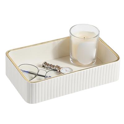 Desktop Organizer Tablett Rechteckig Schmuck Ringhalter Platte Multifunktionale Schmuck Schlüssel Ablage für Schmuck Schlüssel Uhr Parfüm