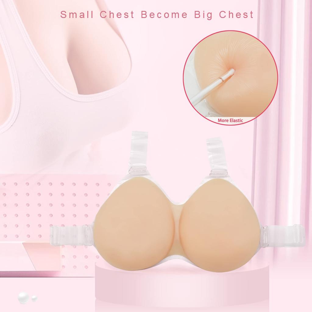 Silicone Bust Artificial Breast Cosplay Breasts Fake Breasts Disguise Realistic Adhesive Paste Type Massage Disguise Theater Underwear for