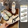 Leder Deutsche Trainingsschuhe Damen Frühling Neu Retro Flachsohlig Forrest Gump Schuhe Vielseitige Lässige Sportschuhe Trendige Coole Damenschuhe