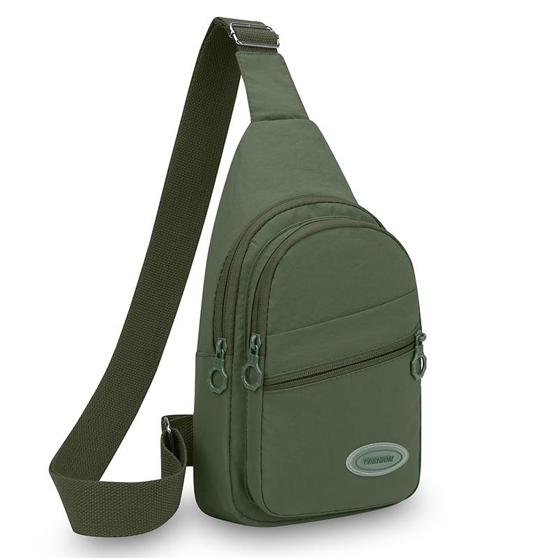 Borsa a petto di grande capacità Stile coreano semplice Zaino a tracolla da donna Nylon casual da esterno Monospalla