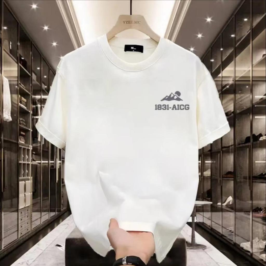 Trendy Brand Short-Sleeved Pure Cotton Men'S Printed T-Shirt Trendy Men'S And Women'S Versatile Round Neck T-Shirt Men'S