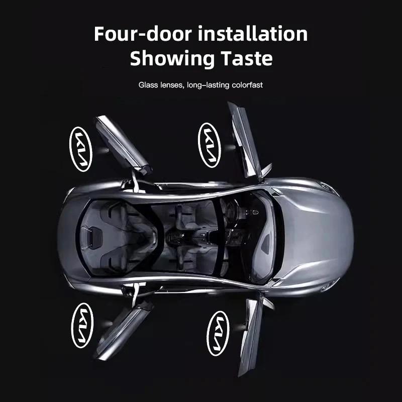 2Pcs LED Car Door Projector Logo High Definition Welcome Light For KIA K5 K9 Sorento Ceed Sportage Carnival Stinger Forte Niro snpwz70