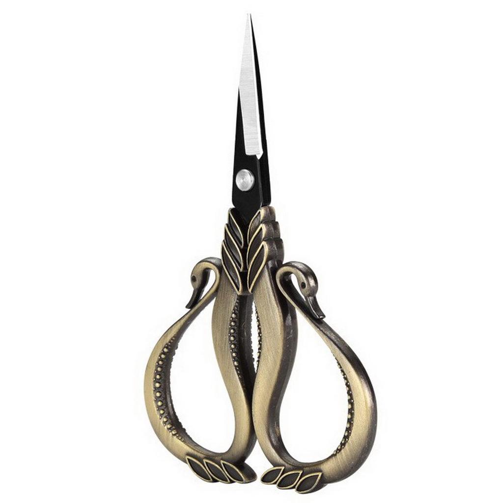 Retro Swan Embroidery & Tea Scissors - Ideal for Tea Bags, Fabric, Cross Stitch, Thread Cutting