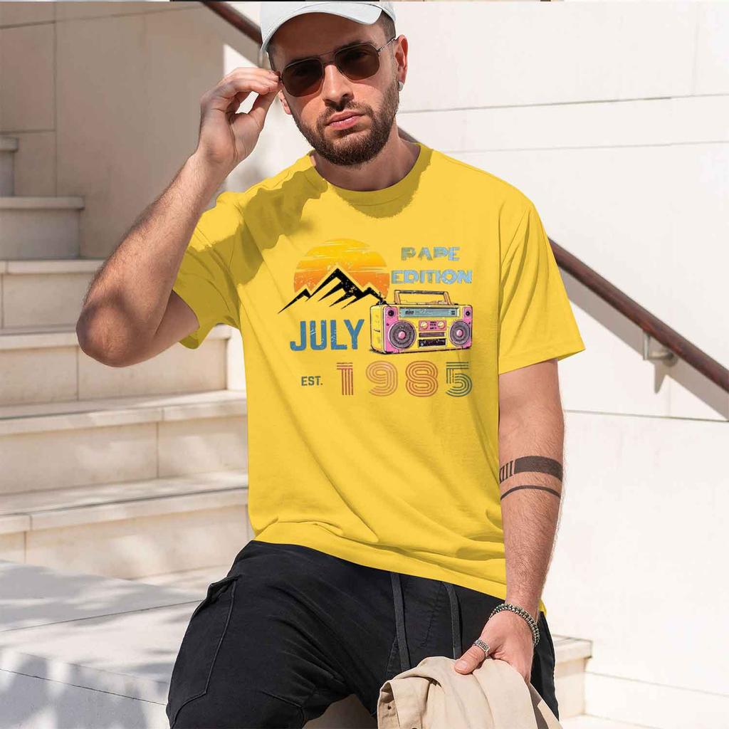 40th Birtay Shirt Short Sve Summer Casual Retro 1985 Couple Tee For Wife Husband 40 Years Number Gift Breathable 2026 New Model