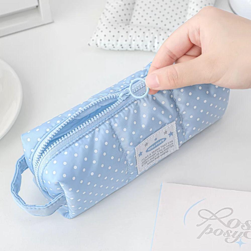 Astuccio con Design a Pois Astuccio Grande Capacità per Cancelleria Astuccio di Cancelleria di Alta Qualità Studenti