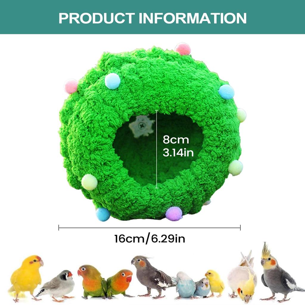 Parakeet Bed Round Winter Resting Cave Cockatiel Bed for Conure Cockatiel Finc Hamster Small Pets Home Cage Pet Store