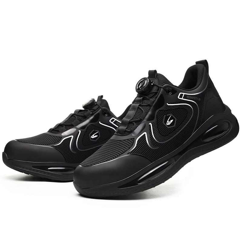 

Мода 2024 года, вращающиеся кнопки, новые защитные ботинки для мужчин, противоударные, противопрокольные, рабочая обувь, модная мужская спортивная обувь, защитные ботинки 39 чёрный