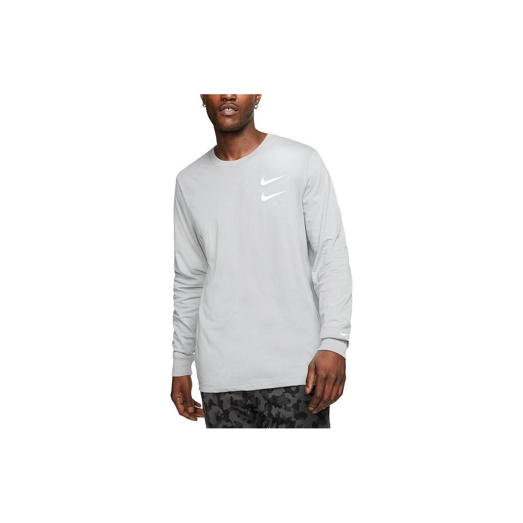 Nike Sportswear Swoosh Long Sleeve T-Shirt US Edition Men Tops Gray CK2259-073