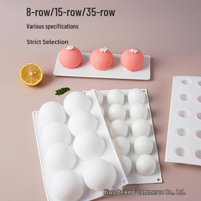 3D Round Silicone Mold for Chocolate, Candy, and Mousse Cakes