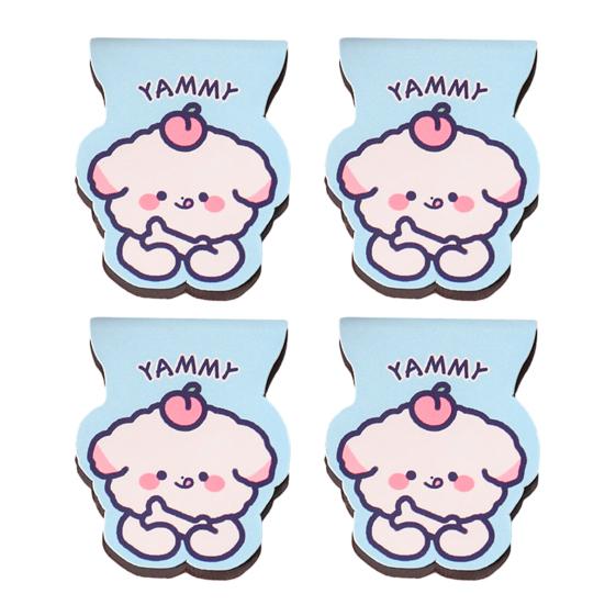 

4Pcs Magnetic Bookmarks Thin Double-Sided Cartoon Book Markers Cute Page Holders Compact And Portable Page Holder for Students Reading Book E
