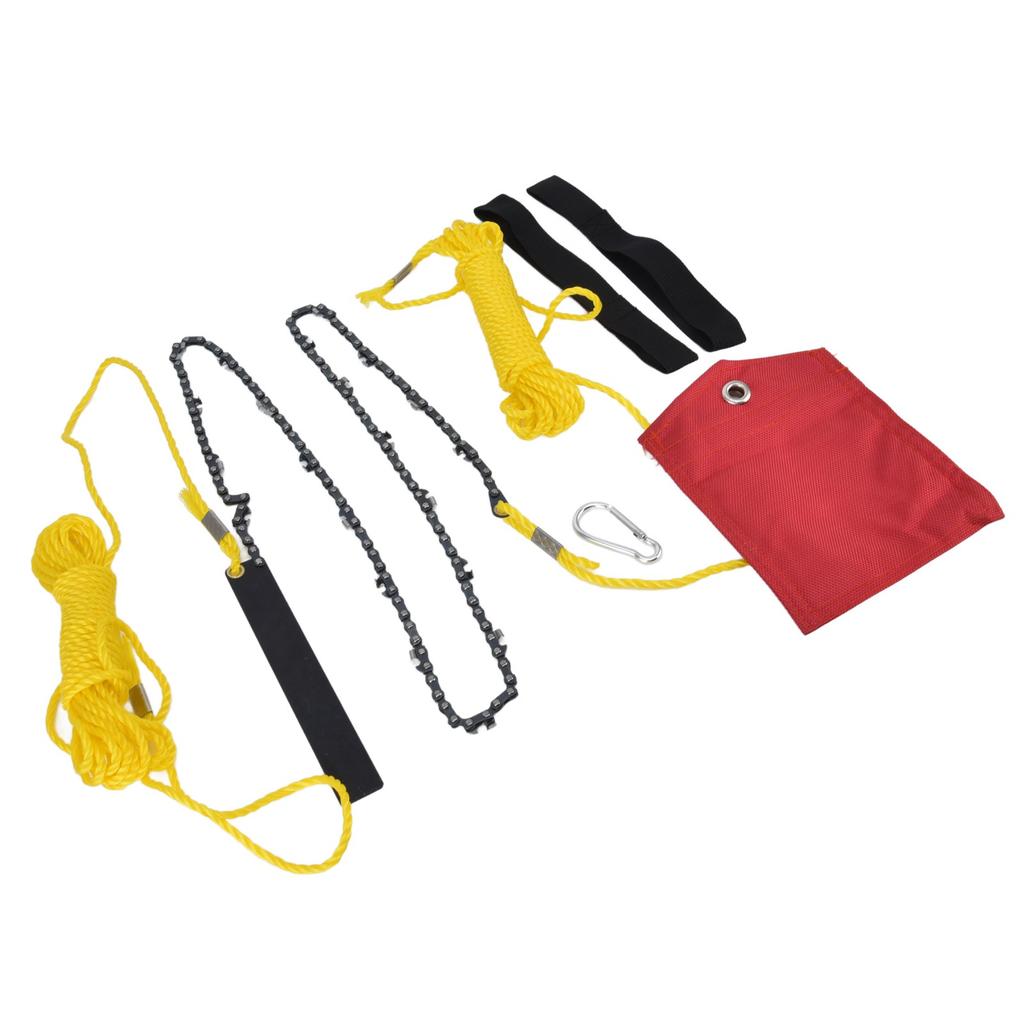 48 Zoll Baumast Hand Seilkettensäge 63 Zähne Hohe Härte Komfortabler Griff Faltbare Tasche