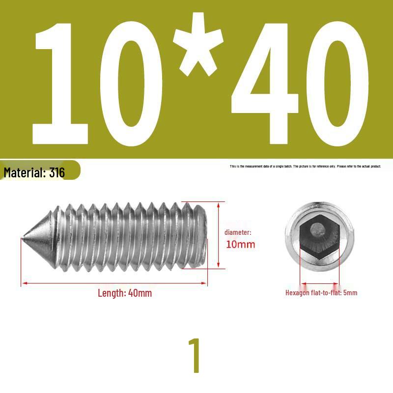 12.9 Edelstahl 304 Innensechskant Kegelspitze Gewindestift M2/M3
