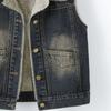 Retro Denim Vest Short Spring and Autumn Loose Sleeveless Waistcoat Vest Jacket